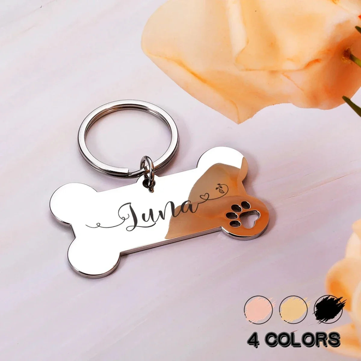 Médaille gravée personnalisée en acier inoxydable
