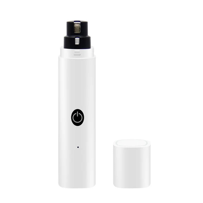 La lime à griffes électrique blanche et son capuchon de protection