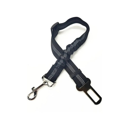 Ceinture d'attache voiture noire réglable pour chien, Araneis